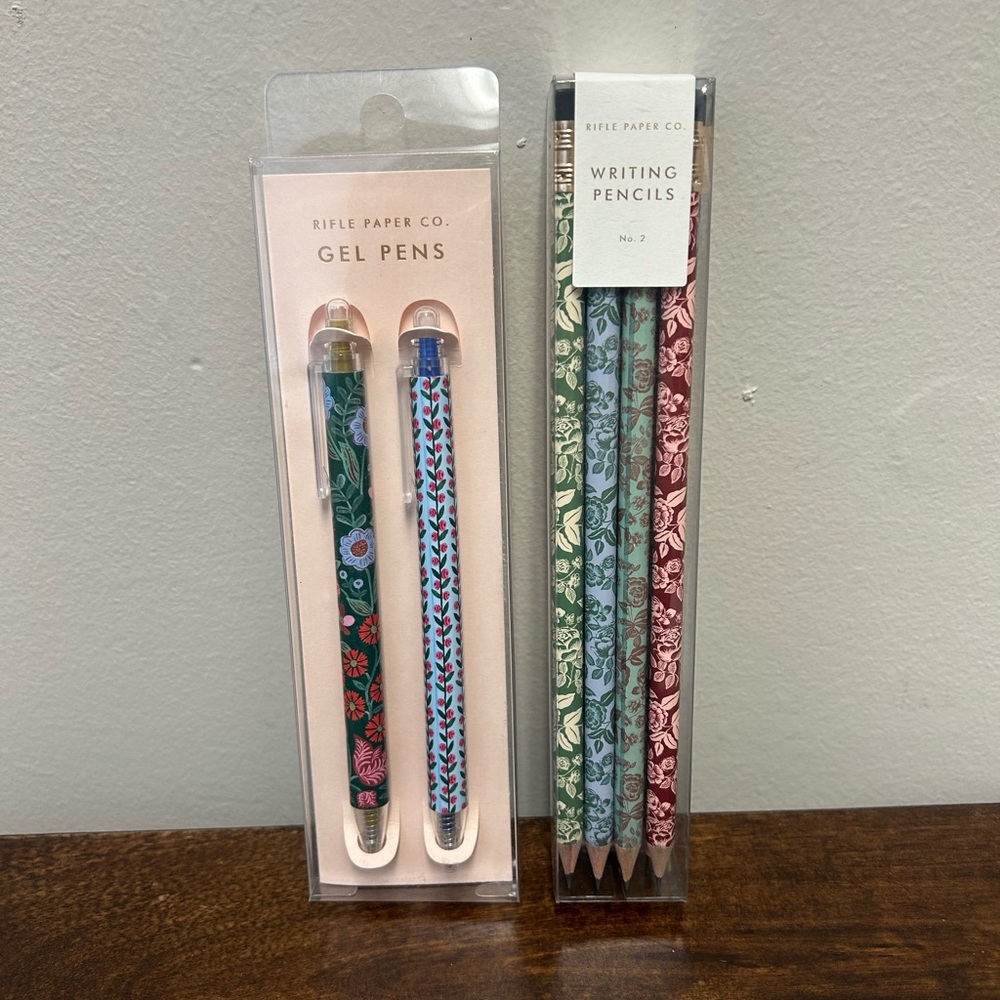 New! Rifle Paper Co. Gel Pen & Pencil Set